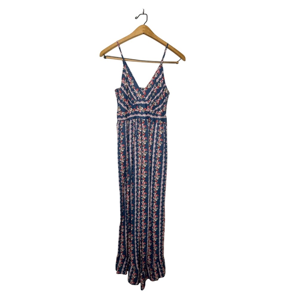 Jessica Simpson Floral Print Ruffle Wide Leg Jumpsuit Small S
